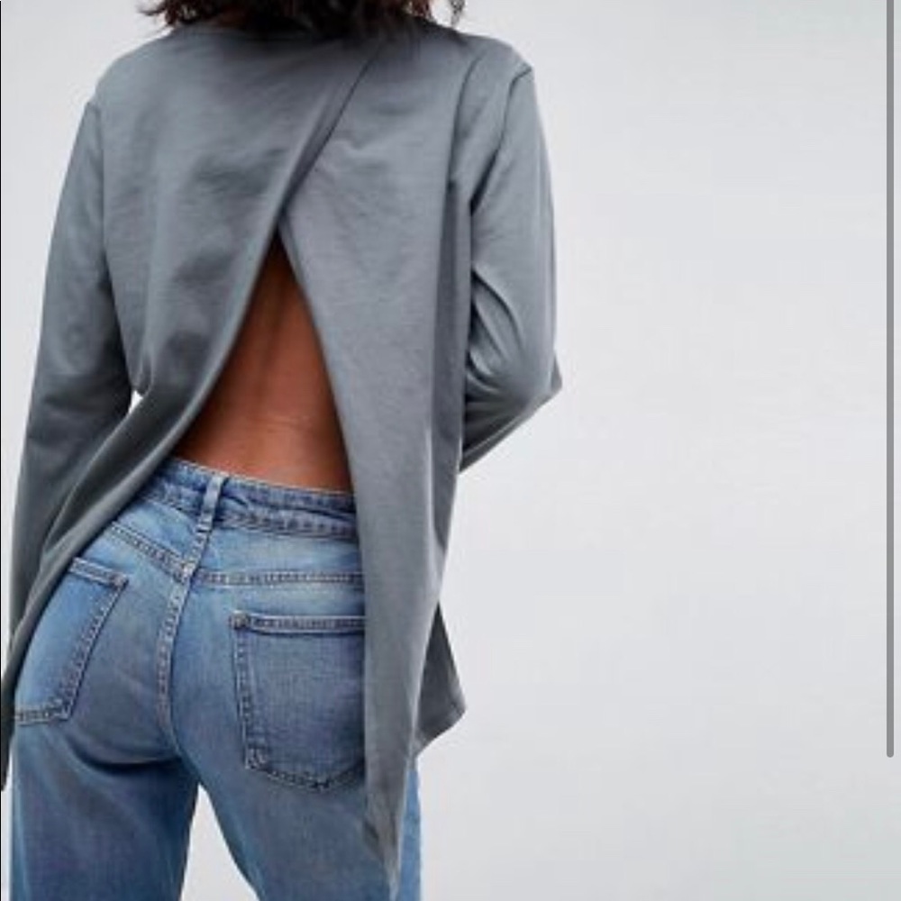 ASOS Split Open Back Long Sleeved Shirt